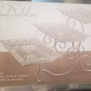 Three Tier Crystal Serving Tray